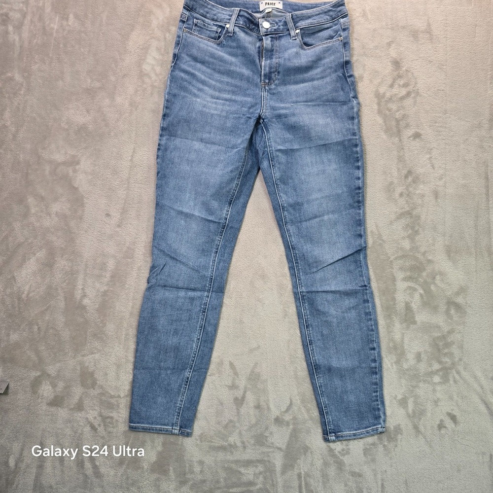 Paige Hoxton Ankle Jeans Womens 29 Blue Denim Stretch Comfort Mid Rise Americana